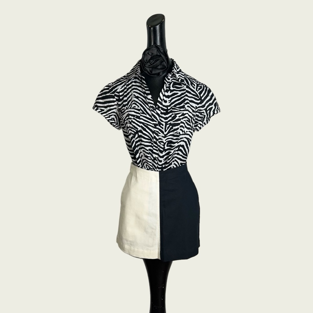 Michael Michael Kors Zebra Print Button Down - image 1